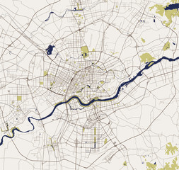 Fototapeta na wymiar map of the city of Shenyang, China