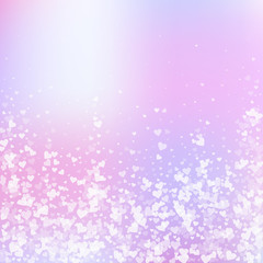 White heart love confettis. Valentine's day fallin