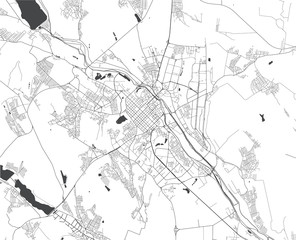 map of the city of Chisinau, Moldova
