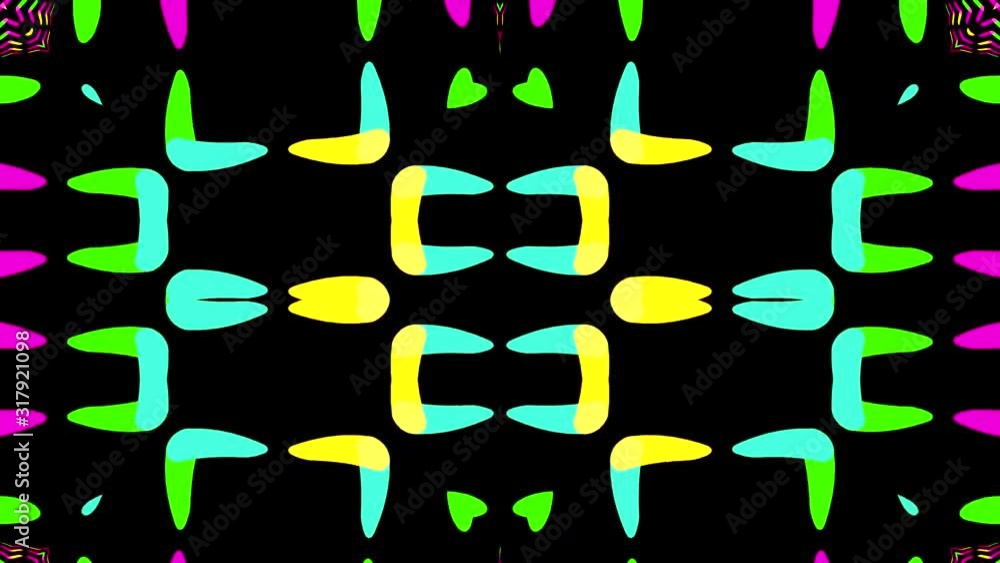 Poster vj loop kaleidoscope colors motion background