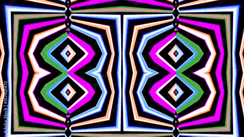 Poster vj loop kaleidoscope motion background