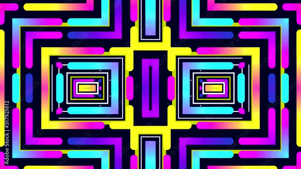 Poster vj loop kaleidoscope colors motion background