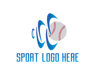 baseball sports logo design vector