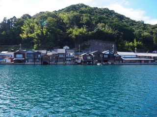 Naklejka premium 伊根の舟屋群