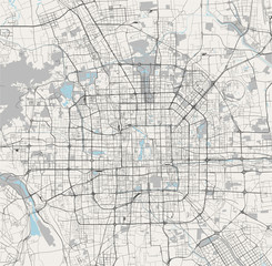 Fototapeta na wymiar map of the city of Beijing, China