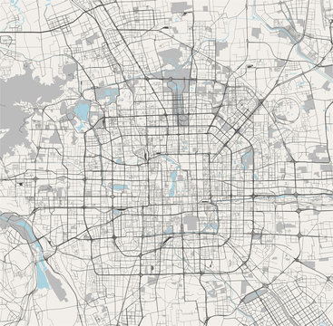 map of the city of Beijing, China