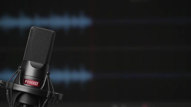 professional microphone. Studio record background