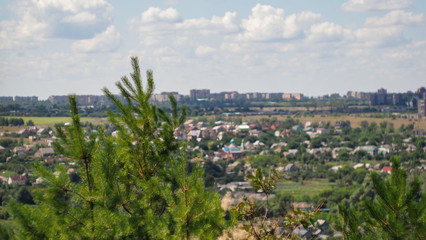 Modern urban architecture view from high