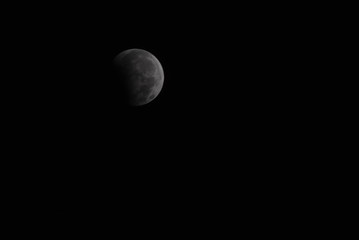 Fototapeta premium Lunar Eclipse moon, vie from jakarta 2017
