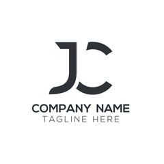 Creative letter JC Logo Design Vector Template. Initial Linked Letter JC Logo Design