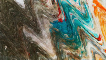 Modern painting wall art decor. Abstract drawing background. Design artwork. Brush strokes on canvas. Artistic pattern. Creative fashion print. Good as psychedelic poster. Surreal graphic abstraction.