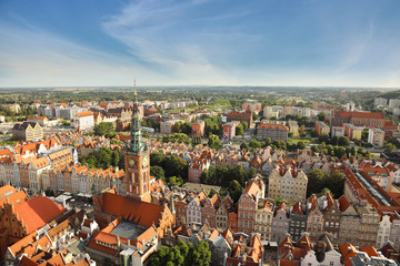 Fototapeta na wymiar Roofs of Gdansk