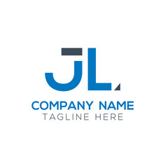 Creative letter JL Logo Design Vector Template. Initial Linked Letter JL Logo Design