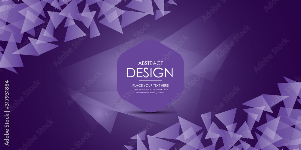 Poster fractal abstract background. low poly vector background