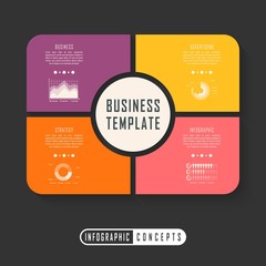 Infographic timeline template can be used for chart, diagram, web design, presentation, advertising, history. Vector infographic illustration
