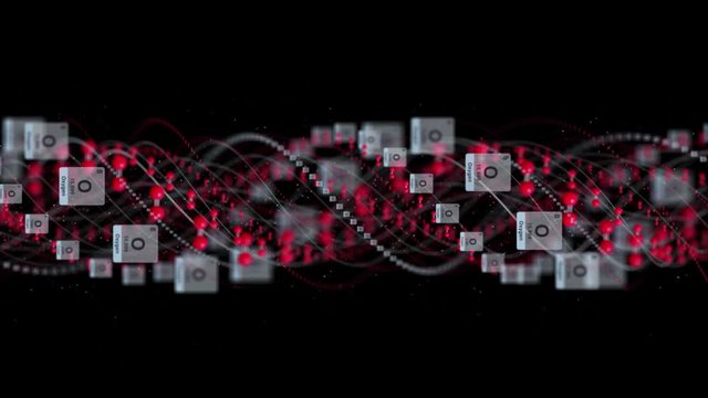 OXYGEN MOLECULE, Animation, Rendering, Background, Loop, 4k