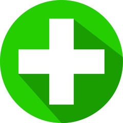 button plus icon in trendy flat style isolated on white background. for your web site design, logo, app, UI. Vector illustration, EPS10.