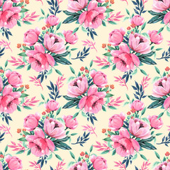 Seamless floral pattern. Fabric and packaging design.