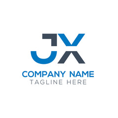 Creative letter JX Logo Design Vector Template. Initial Linked Letter JX Logo Design