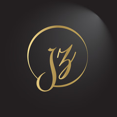 Creative letter JZ Logo Design Vector Template. Initial Linked Letter JZ Logo Design