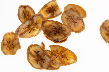 dried tropical fruits on a white background