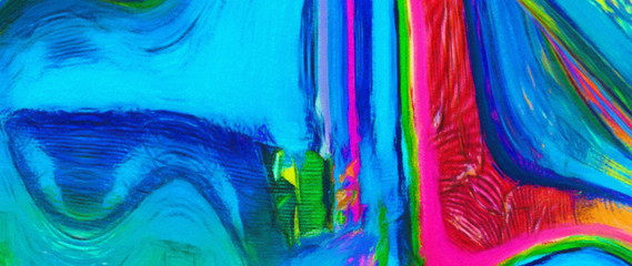 Trendy texture background with colorful paper stripes can use like modern design. Oil painting style. Good for wallpapers, posters, cards, invitations, websites.