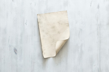 old paper on white wall