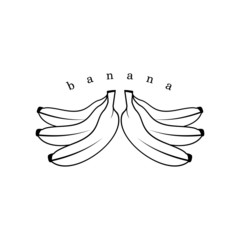 Illustration of line vector icon about a banana.