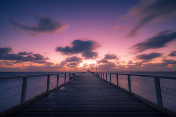 Obraz premium Henley beach jetty at sunset, Adelaide, South Australia
