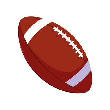 american football ball on white background
