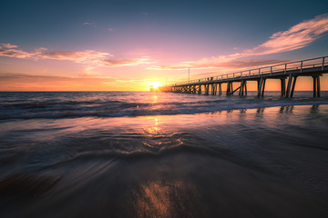 Sunset over Grange jetty, Adelaide, South Australia