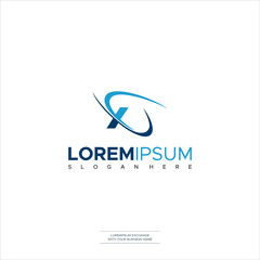 Illustration Vector Letter X Logo modern and elegant style design. bussines logo design template