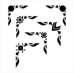 Decorative graphic corner and frame element