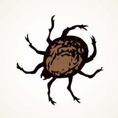 The little mite. Vector doodle symbol