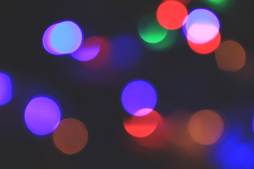 Blur Christmas lights. Abstract circle Bokeh lights effect for background usage.