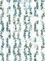 Early spring landscape of the snow in the forest seamless vector pattern