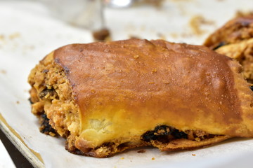 Various pastries: pizza and Georgian cuisine