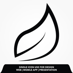 leaf logo and icon vector illustration