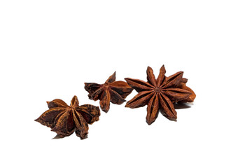 Fragrant anise isolated on a white background.