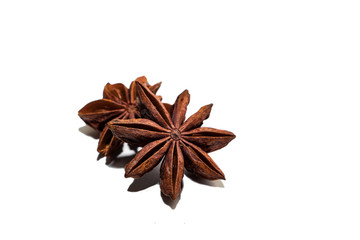 Fragrant anise isolated on a white background.