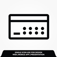 Token Card Code. Simple modern sign icon design illustration.