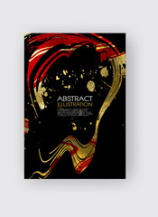 Vector Black red and Gold Design Templates