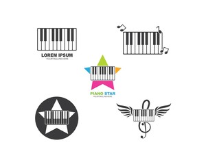 Obraz premium piano icon vector illustration design