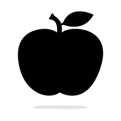 Apple icon. Black icon on white background.
