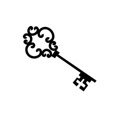 Skeleton Key Icon. Editable Vector EPS.