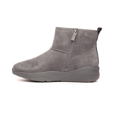 Beautiful women winter shoes on white background