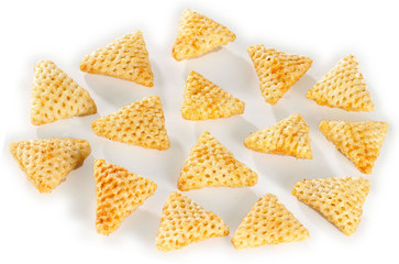 3d Triangle shape Fryums Papad is a crunchy Snack Pellets, tri angle corn puff snacks or namkeen