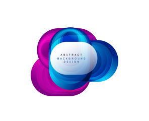 Vector abstract geometric bubble banner created with round shapes. Trendy simple button. Illustration For Wallpaper, Banner, Background, Card, Book Illustration, landing page