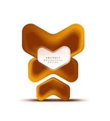 Vector arrow geometric banner created with blend color shapes effects. Trendy simple button, icon or business branding logo template, minimal style. Illustration For Wallpaper, Banner, Background