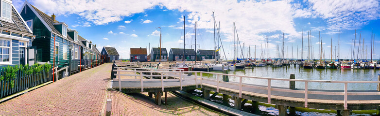 The harbor of Marken. Marken is a small historical dutch village in Netherlands